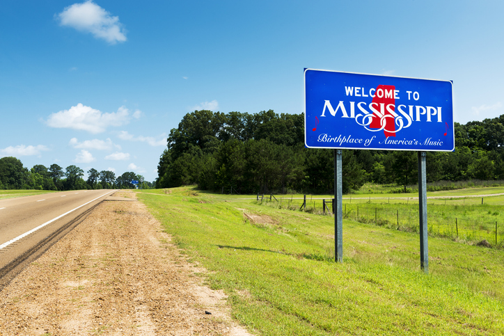 Mississippi State welcome sign 