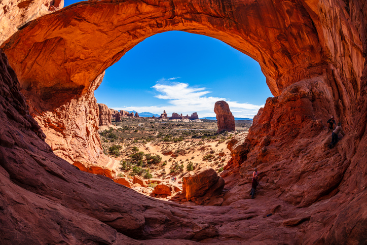 The Moab Arches in Utah that look like an eye