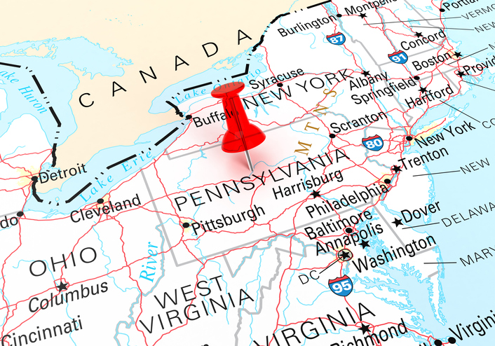 Map of Pennsylvania